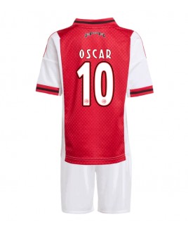 Günstige Ajax Oscar Gloukh #10 Heimtrikotsatz Kinder 2025-26 Kurzarm (+ Kurze Hosen)